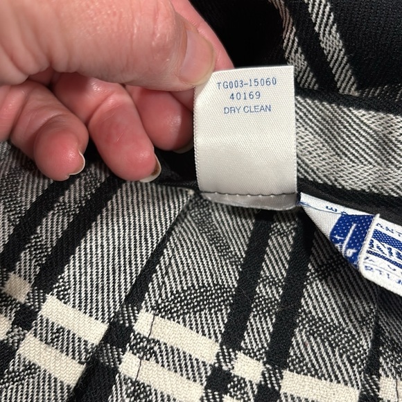 Pendleton Black and White vintage pleated plaid 100% new wool long skirt sz 12 - Picture 9 of 9